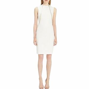 CALVIN KLEIN TAUPE DRESS WITH DOUBLE ZIPPER